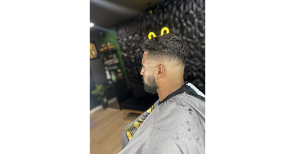 Best Men’s Haircuts in Antioch CA featuring a modern skin fade and beard grooming at Upper Scale Barber Lounge