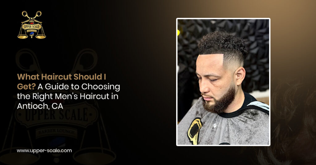 Professional barber helping a man choose the right haircut in Antioch CA.