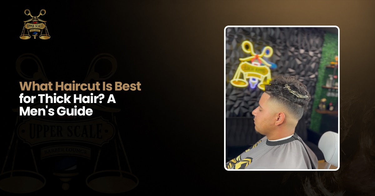 Best haircut for thick hair with a clean structured style for men